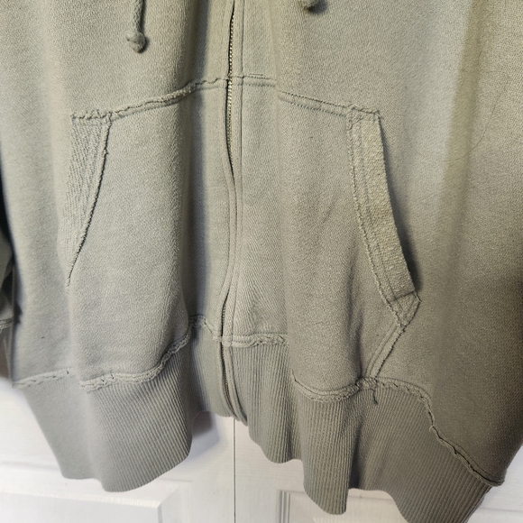 Aerie Down To Earth Oversized Full Zip Sage Green Hoodie Size XXL - Picture 2 of 10